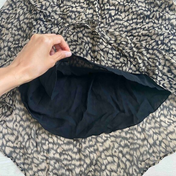 NWT Redux Y2K 100% Silk Flutter Sleeve Asymmetric Midi Dress Size 6 Forest Fairy - Picture 7 of 9